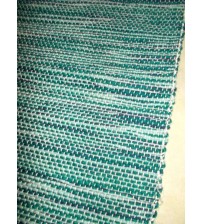 Gyapjúfonal rongyszőnyeg zöld, kék 70 x 100 cm