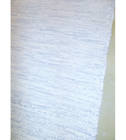 Pamut rongyszőnyeg kék, fehér 75 x 170 cm