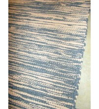 Pamut rongyszőnyeg szürke, barna 80 x 135 cm