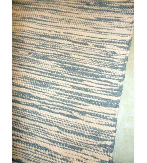 Pamut rongyszőnyeg szürke, barna 80 x 145 cm