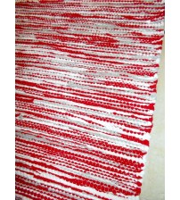 Pamut rongyszőnyeg piros, fehér, szürke 70 x 160 cm