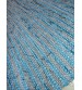 Vászon rongyszőnyeg kék, szürke 70 x 150 cm