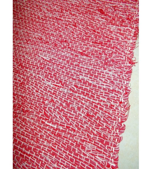Vászon rongyszőnyeg piros, fehér 70 x 100 cm