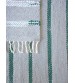 Vászon rongyszőnyeg szürke, zöld 75 x 165 cm