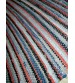 Vászon rongyszőnyeg kék, szürke, piros, fekete 70 x 195 cm