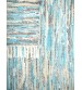 Vászon rongyszőnyeg kék, szürke, nyers 70 x 155 cm