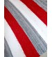 Vászon rongyszőnyeg piros, fehér, szürke 65 x 155 cm