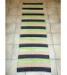 Vászon rongyszőnyeg zöld, fekete, barna 65 x 200 cm