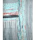 Vászon rongyszőnyeg szürke, kék, piros 70 x 100 cm