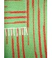 Vászon rongyszőnyeg zöld, piros 70 x 150 cm