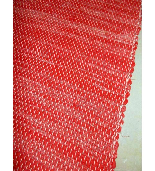 Vászon rongyszőnyeg piros 70 x 190 cm