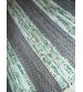 Vászon rongyszőnyeg szürke, zöld 65 x 155 cm