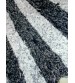 Bolyhos rongyszőnyeg fekete, fehér 65 x 115 cm