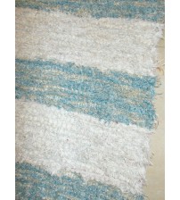 Bolyhos rongyszőnyeg kék, szürke 75 x 100 cm