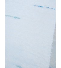 Bolyhos rongyszőnyeg fehér, kék, zöld 65 x 300 cm