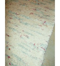 Bolyhos rongyszőnyeg nyers, kék, piros 70 x 150 cm